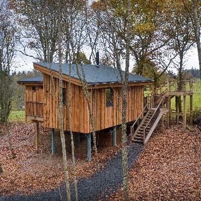 New treehouses at Lanrick, Perthshire, Scotland