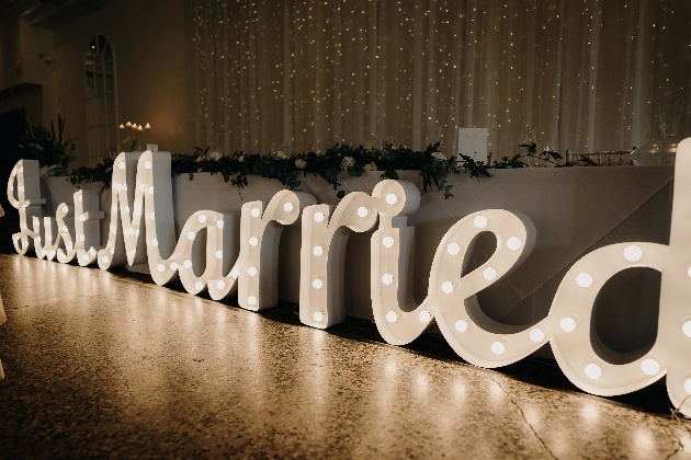 Just married lights