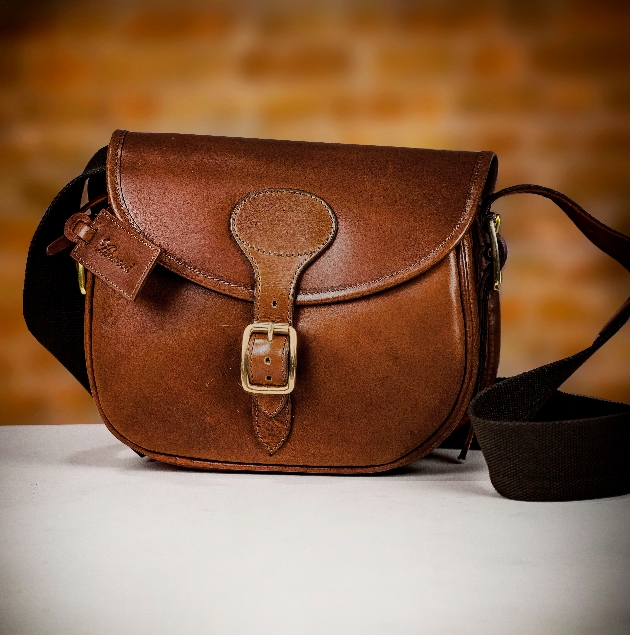 leather bag in brandy colour