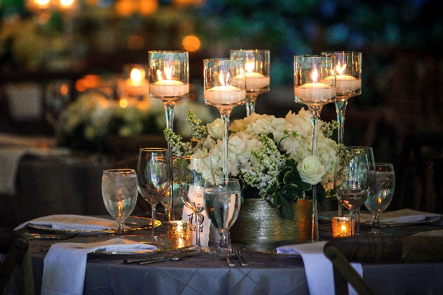 candle centre piece wedding table