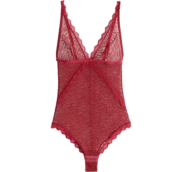 A red body from La Redoute's romantic Valentine's Day lingerie collection