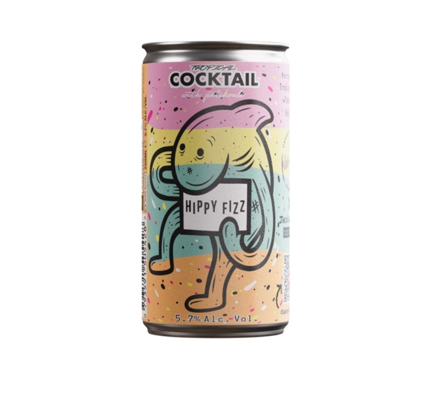 hip fizz in pastel coloured tin with cartoon on it